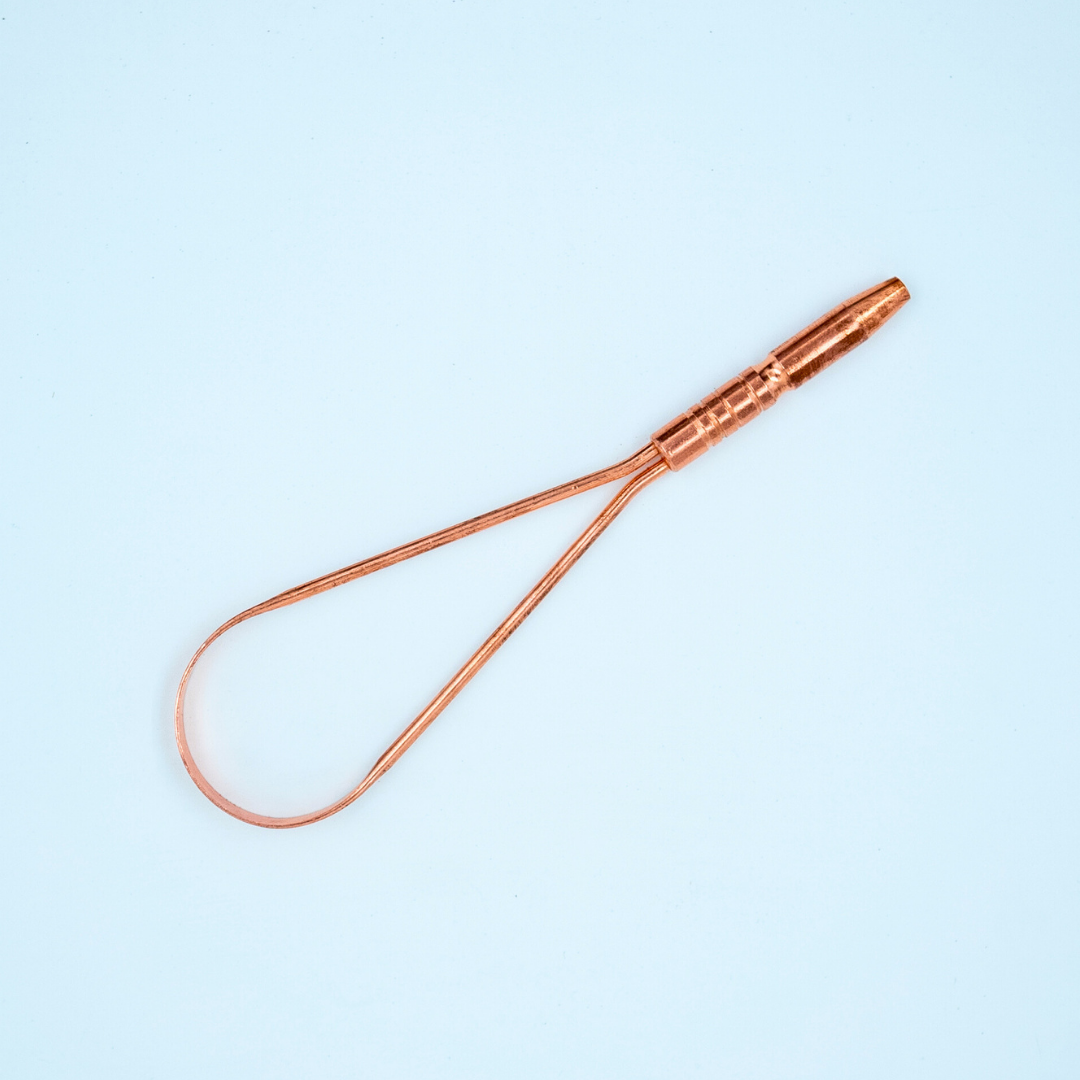 EcoFreaky Copper Tongue Cleaner | Gentle & Hygienic Tongue Scraper for Bad Breath, Fresh Breath & Oral Health | Easy Grip Design | Kids & Adults - EcoFreaky