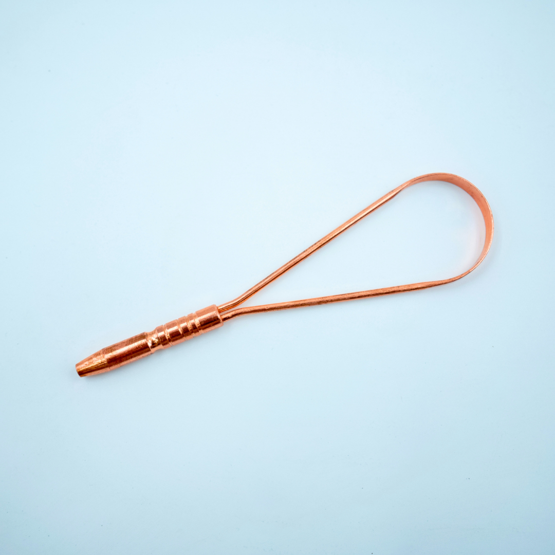 EcoFreaky Copper Tongue Cleaner | Gentle & Hygienic Tongue Scraper for Bad Breath, Fresh Breath & Oral Health | Easy Grip Design | Kids & Adults - EcoFreaky