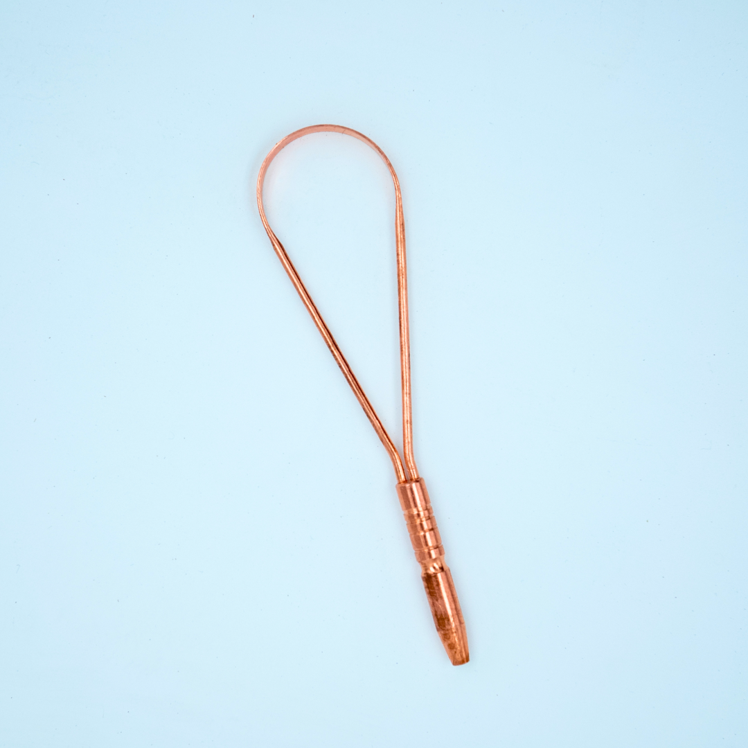 EcoFreaky Copper Tongue Cleaner | Gentle & Hygienic Tongue Scraper for Bad Breath, Fresh Breath & Oral Health | Easy Grip Design | Kids & Adults - EcoFreaky