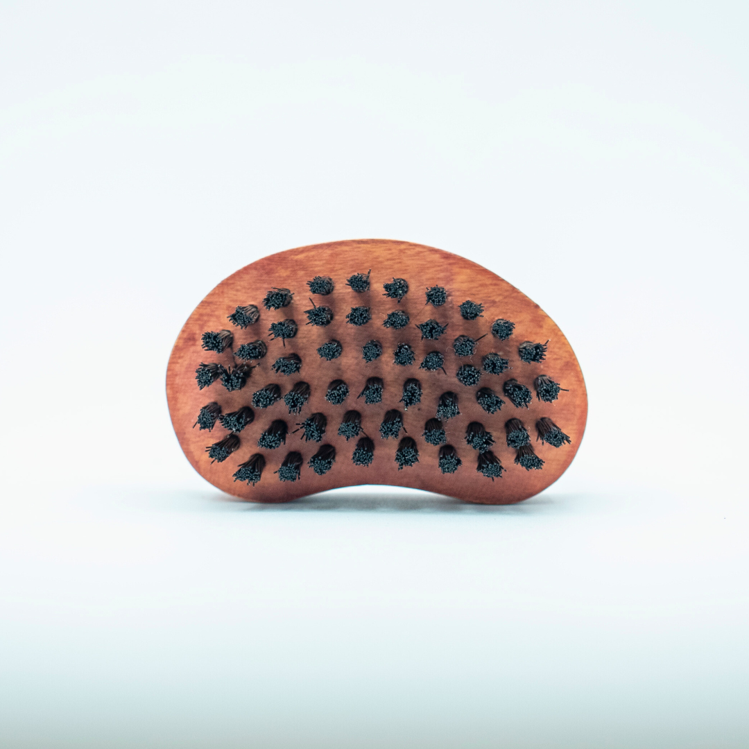 EcoFreaky Beard Brush for Men – Natural Bristle & Wooden Pocket Grooming Brush | For All Beard Types & Beard Oil Use - EcoFreaky