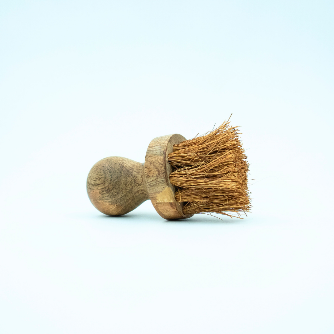 EcoFreaky Set of 2 Coir Tawa Oil Brushes – Made from Natural Coconut Fibre & Wooden Handle
