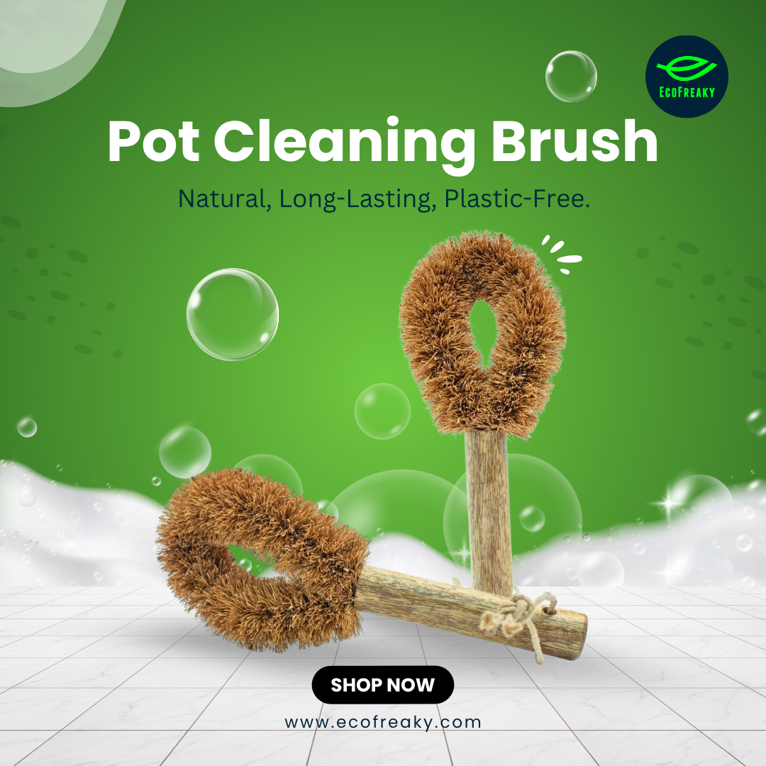 Coconut Fiber Dish Wash Brush – Natural, Non-Scratch Scrubber for Utensils