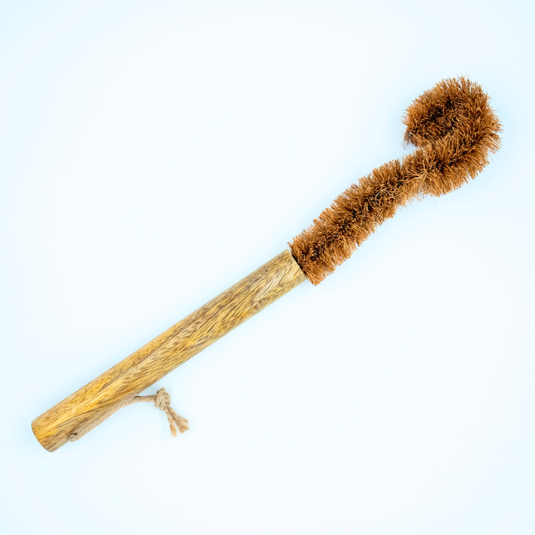 CoconutCoir Bottle Cleaning Brush β Natural & Plastic-Free | Ideal for Bottles, Jars & Flasks (Set of 1)