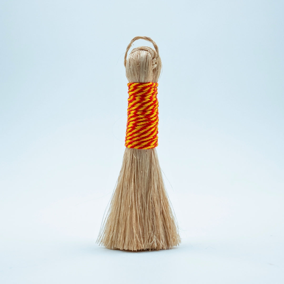 EcoFreaky Small Banana Fibre Pooja Broom 12cm – Pack of 2 | Eco-Friendly Temple Cleaning Brush for Puja Room, Mandir & Deity Clothes