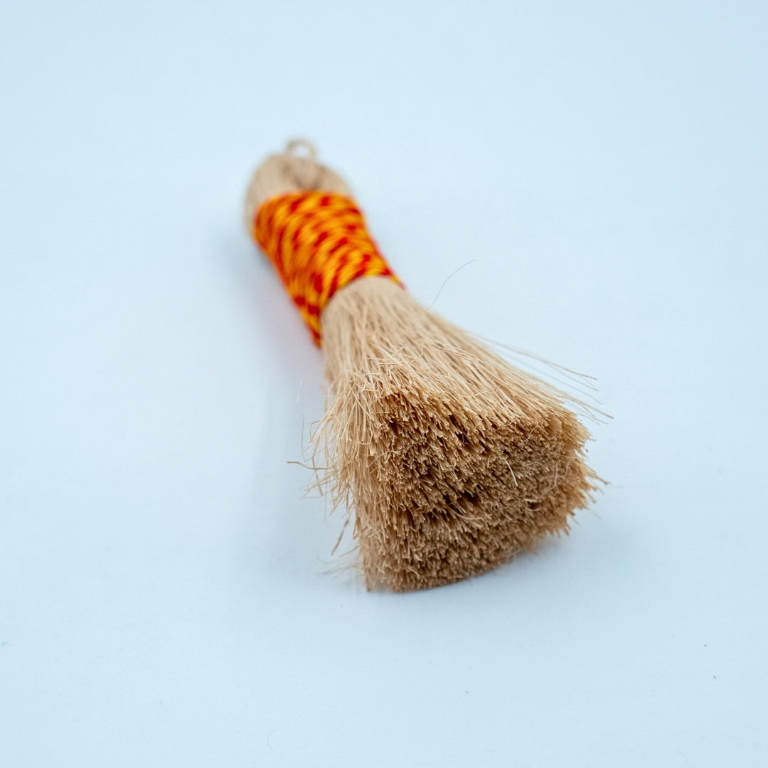 EcoFreaky Small Banana Fibre Pooja Broom 12cm – Pack of 2 | Eco-Friendly Temple Cleaning Brush for Puja Room, Mandir & Deity Clothes