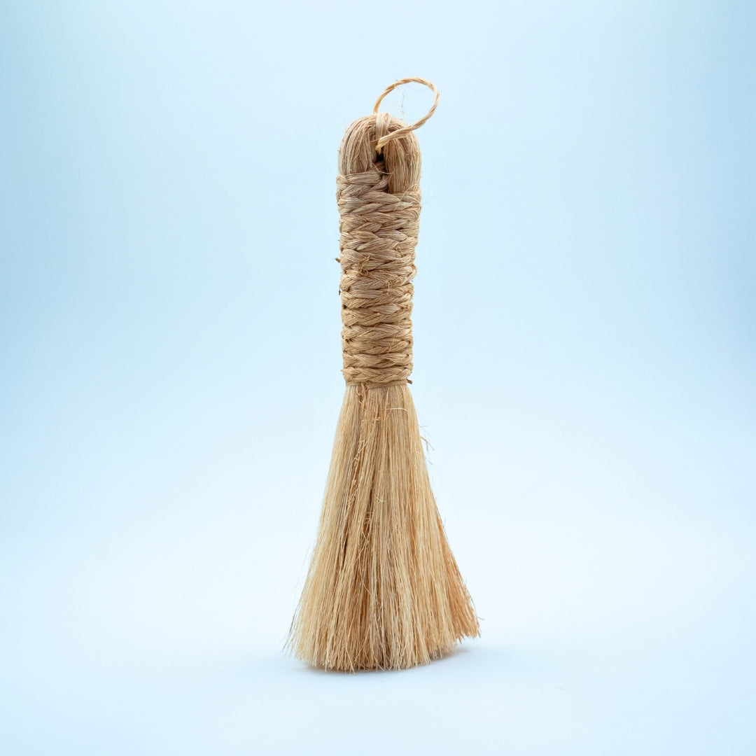 Eco Freaky Pooja Broom – Pack of 2 | Eco-Friendly Banana Stem Fiber Broom for Mandir, Puja Room & Deity Cleaning (Available in 12 cm & 22 cm)