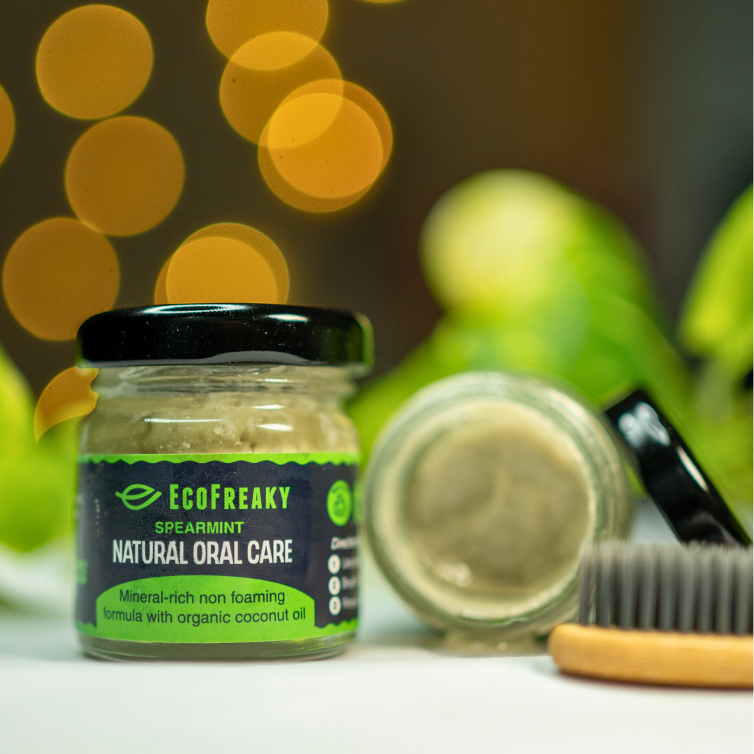EcoFreaky Spearmint Natural Toothpaste - Non-Foaming Oral Care - EcoFreaky
