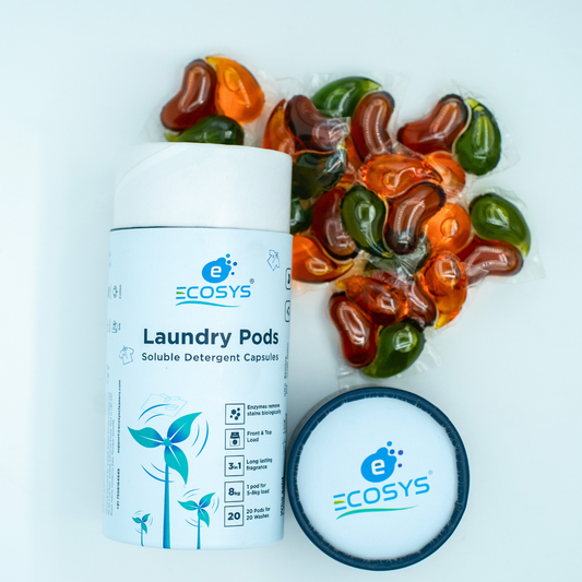 Eco Laundry Pods – All-in-One Detergent with Powerful Stain Removal, Brightening & Long-Lasting Fragrance