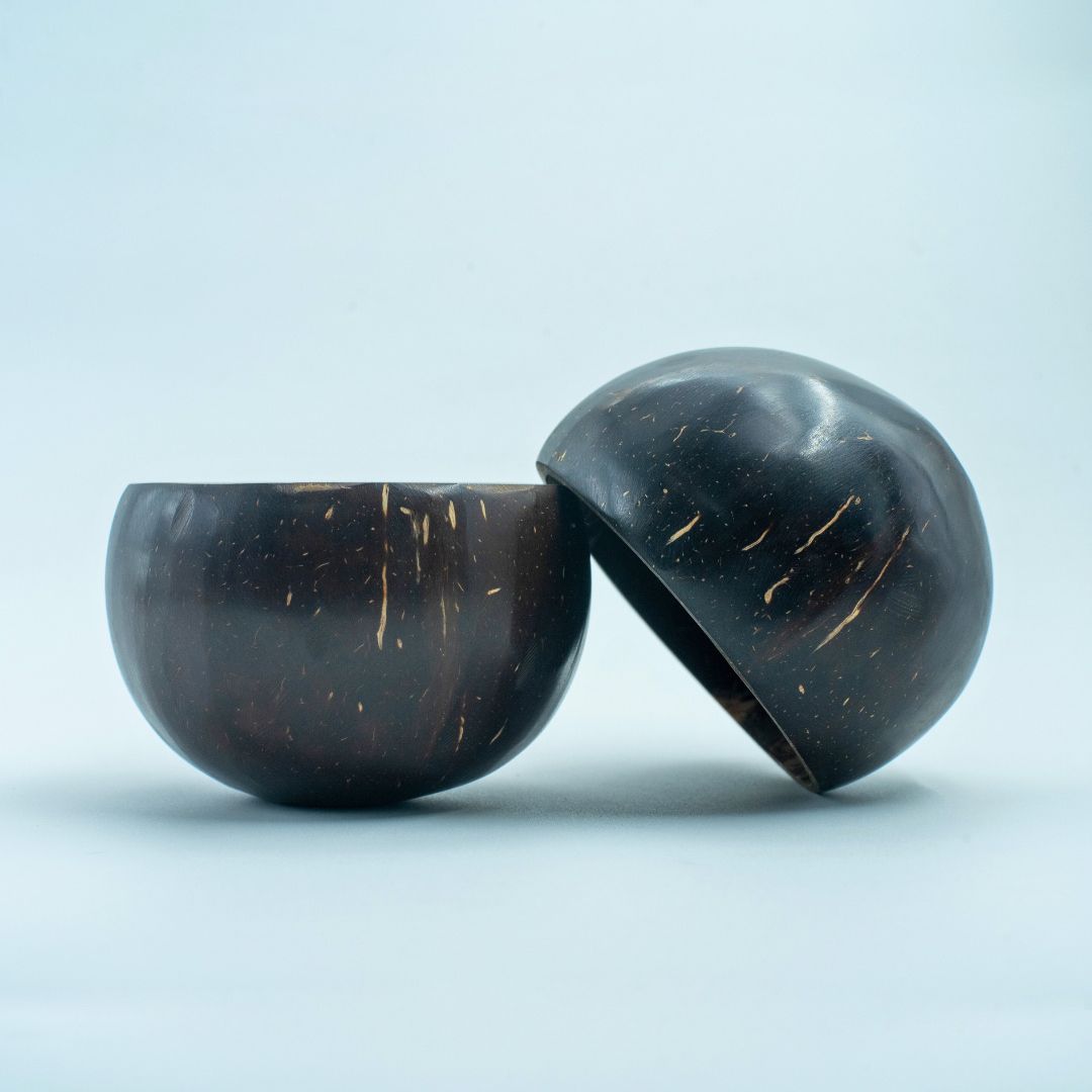 EcoFreaky 250ml Tropical Coconut Bowl – Hand-Polished in Kerala | Ideal for Buddha Bowls, Smoothies & Decor