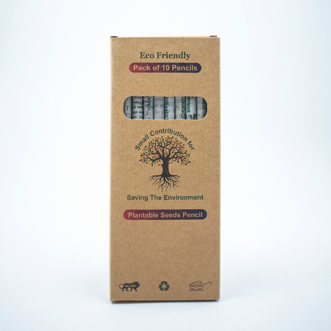 EcoFreaky Recycled Newspaper Colour Pencils | Pack of 10
