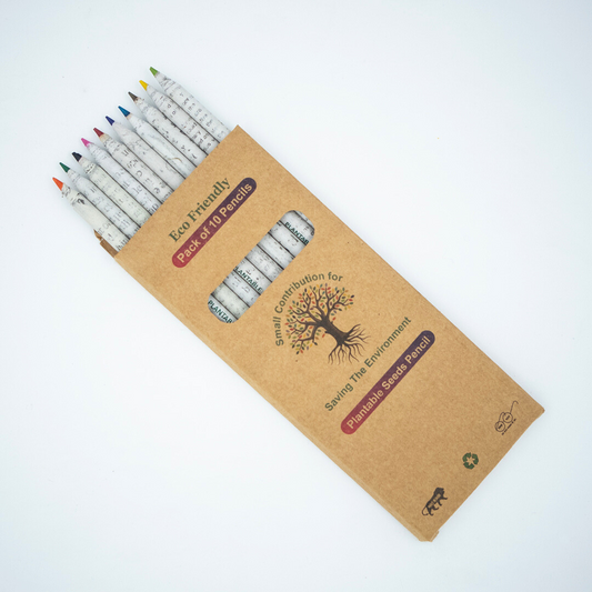 EcoFreaky Recycled Newspaper Colour Pencils | Pack of 10