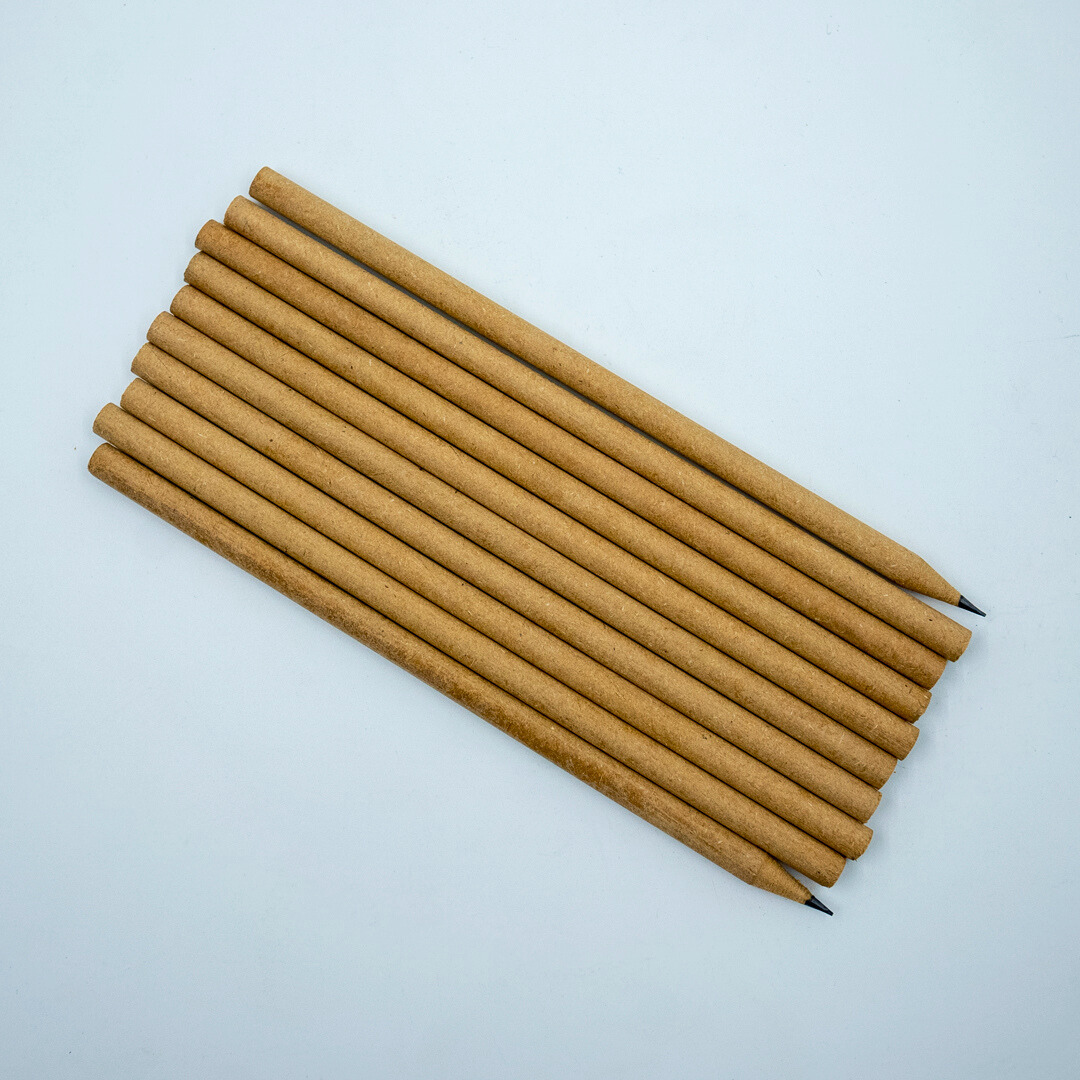 EcoFreaky Recycled Paper Pencils – Kraft Brown & Classic White