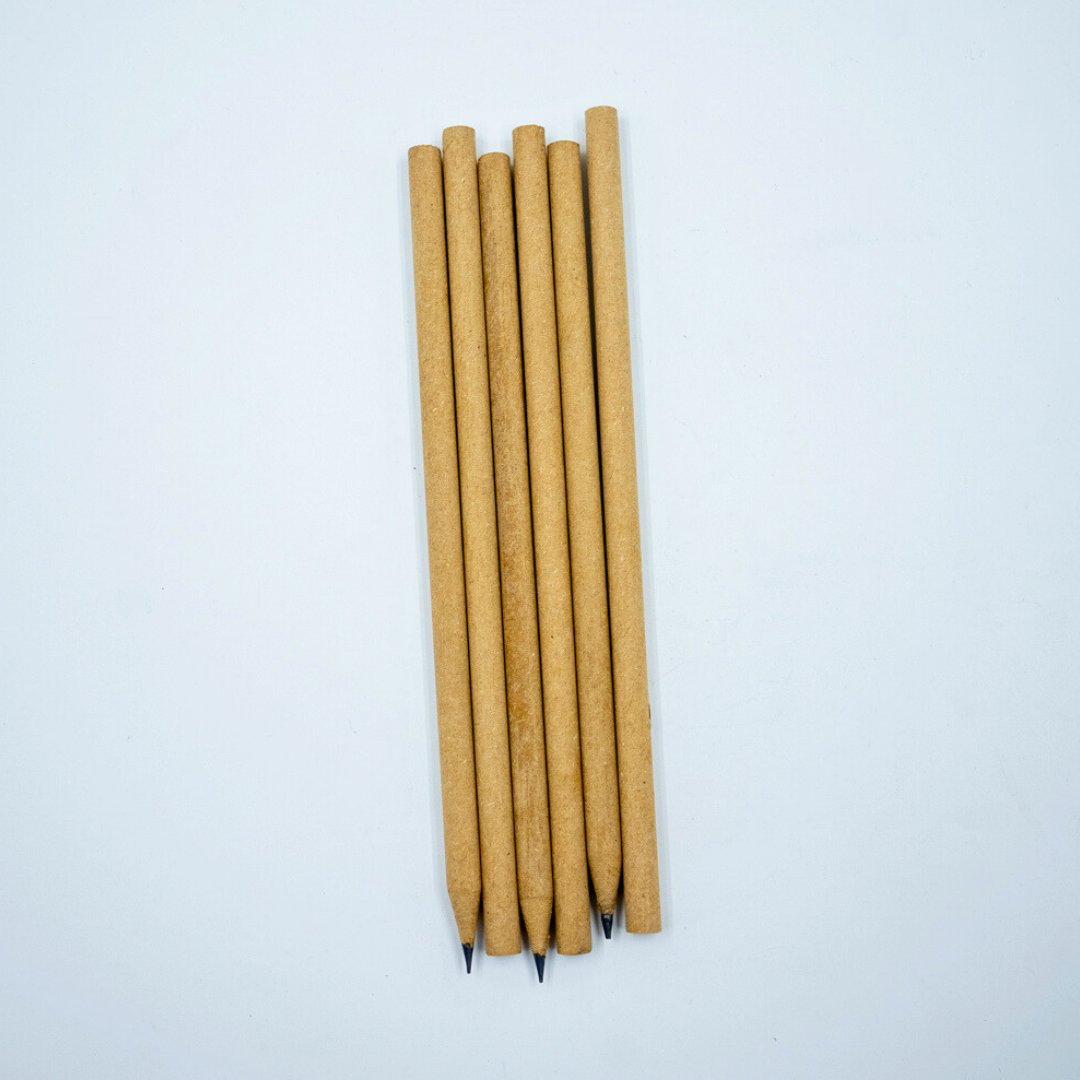 EcoFreaky Recycled Paper Pencils – Kraft Brown & Classic White