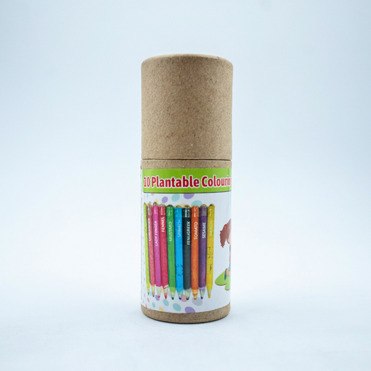 EcoFreaky Plantable Colouring Pencils | 10 Colours | Seed Pencils Tube