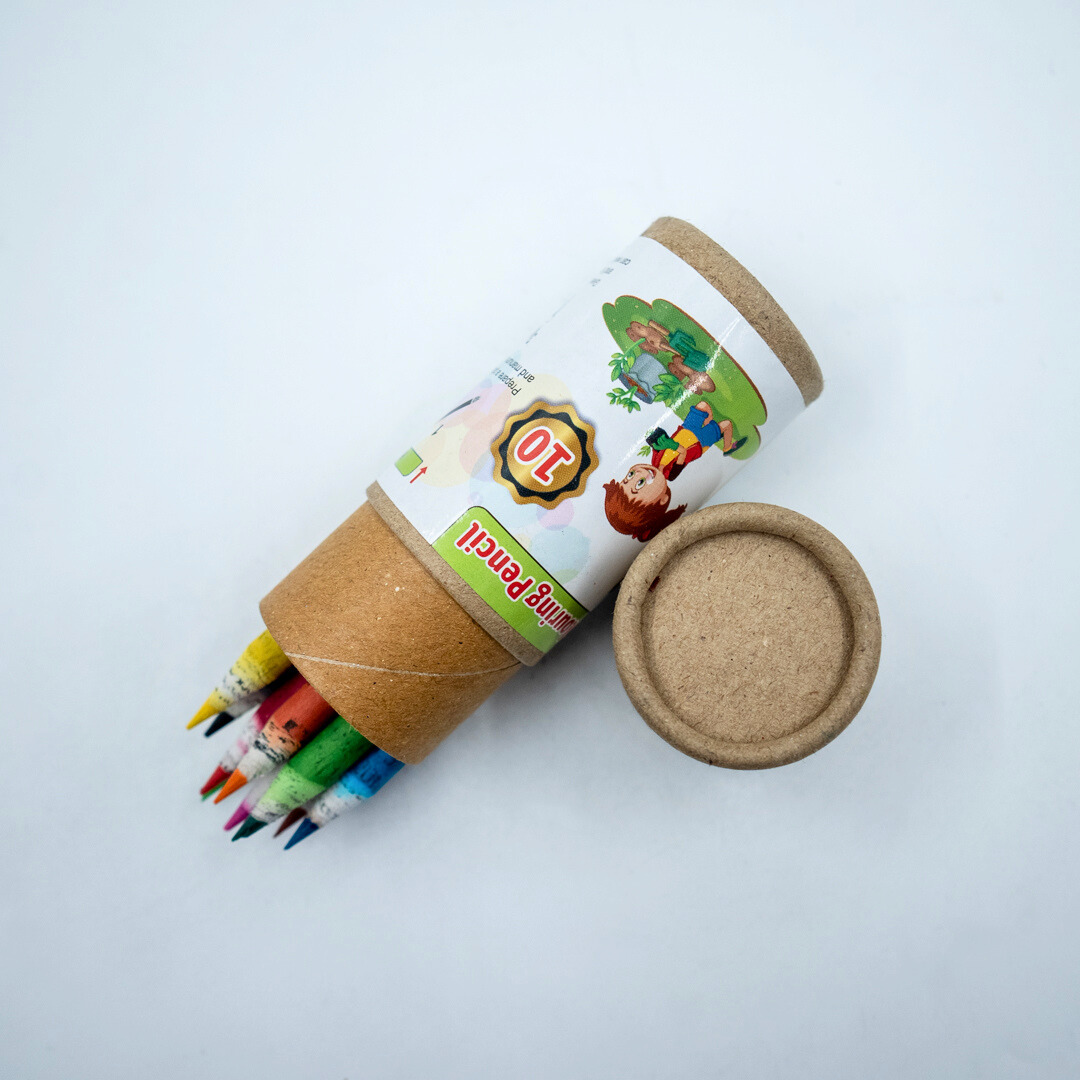 EcoFreaky Plantable Colouring Pencils | 10 Colours | Seed Pencils Tube