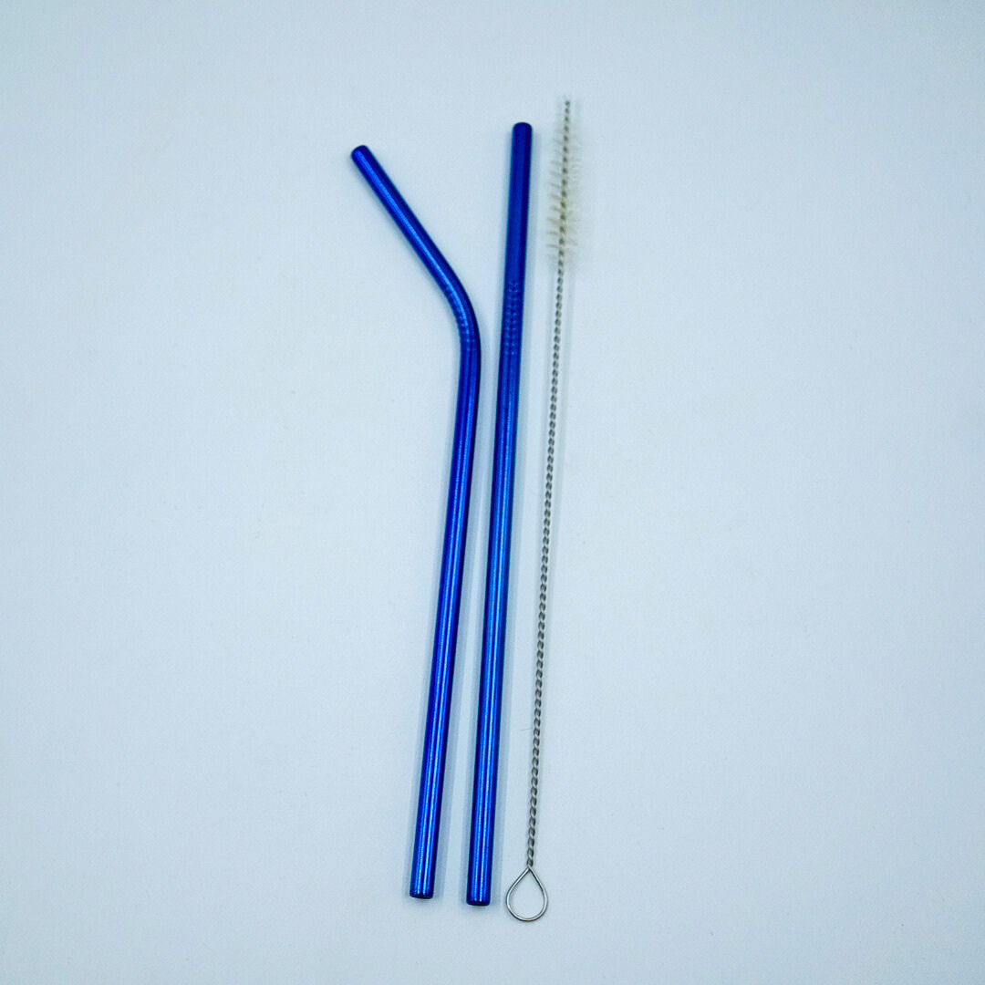 Stainless Steel Straws with Cleaning Brush | Reusable Straw