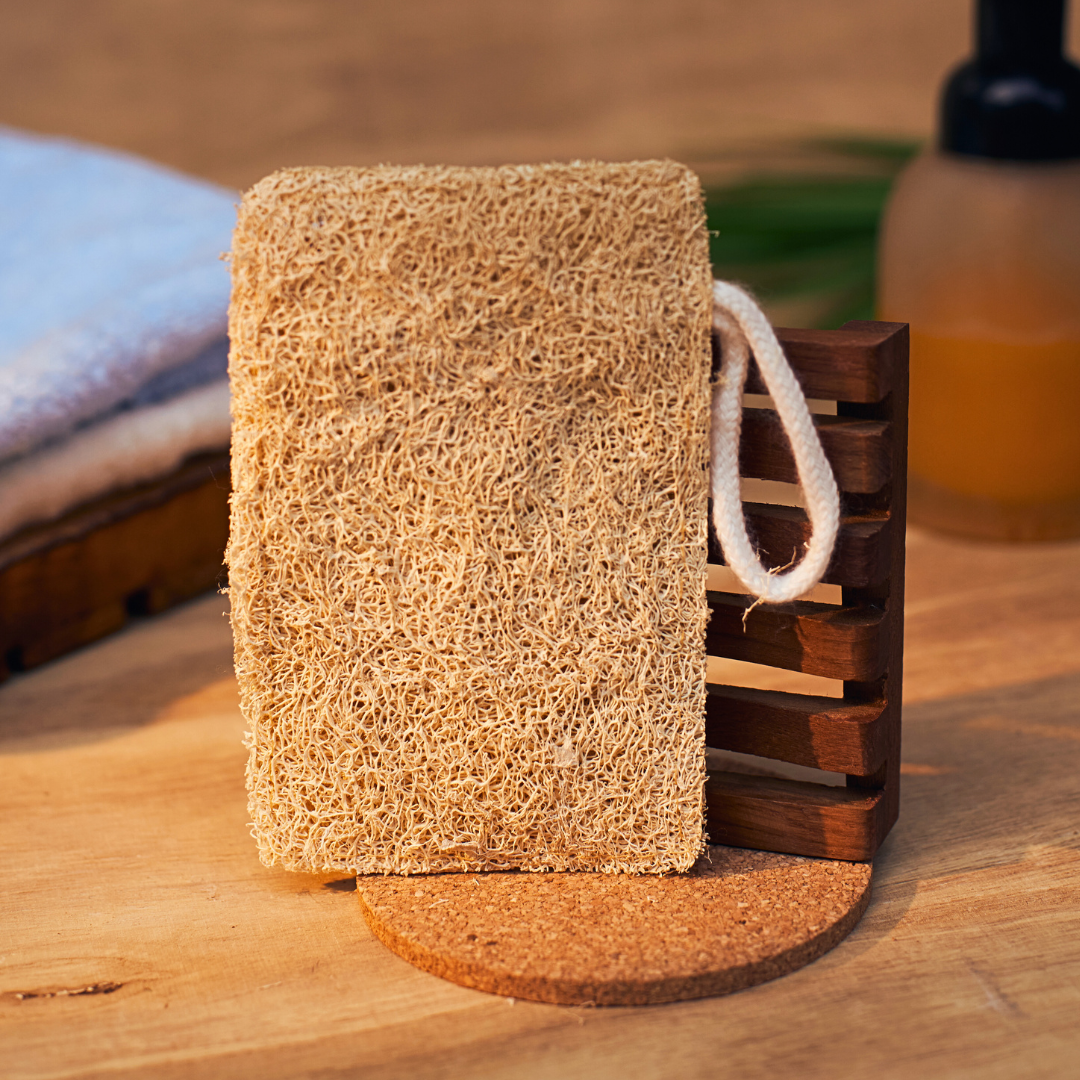 EcoFreaky Natural Loofah Scrubber – 100% Plant-Based Body Exfoliator | Biodegradable Bath Sponge (Heart, Round, Oval, Square, Rectangle)