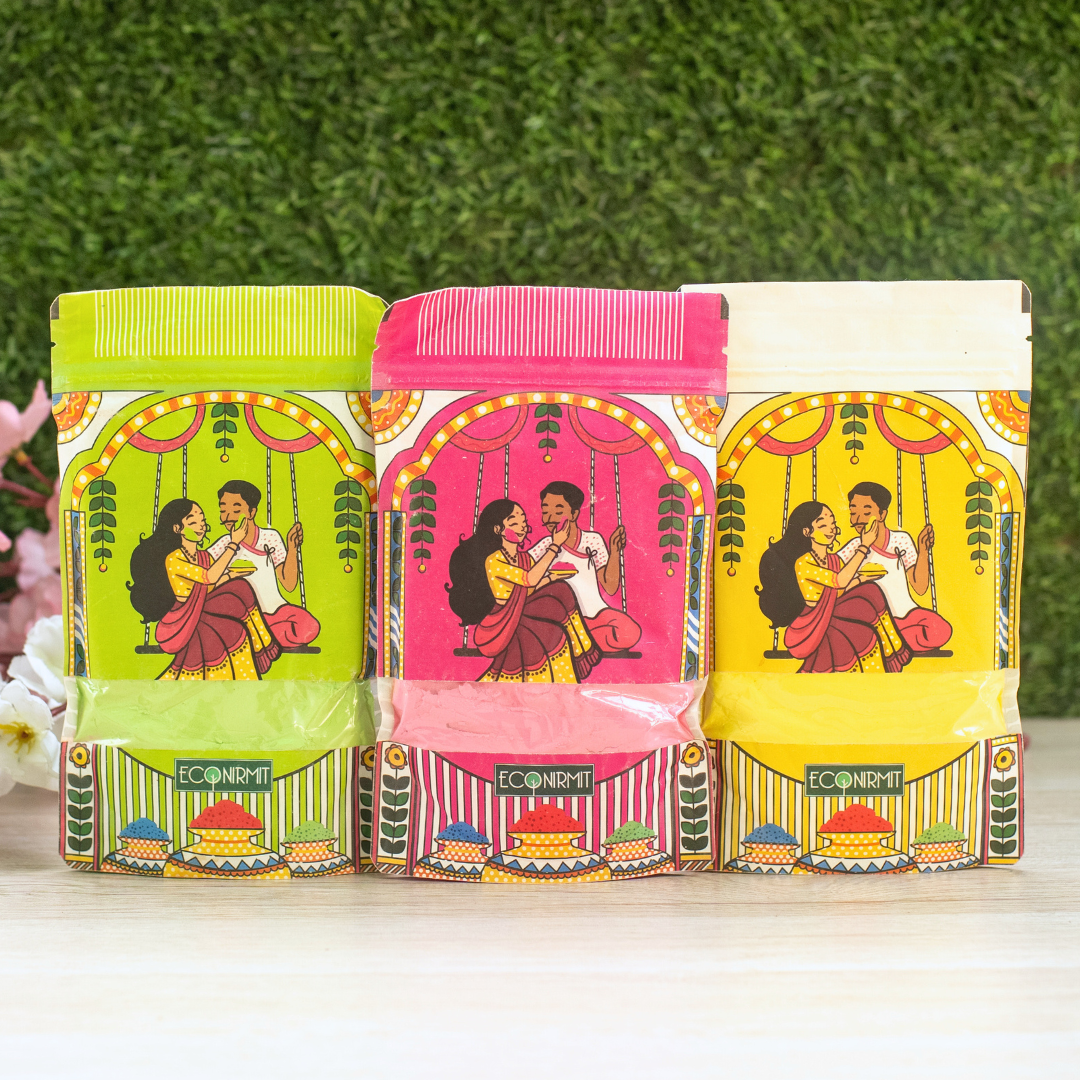 Econirmit Organic Holi Combo – Safe & Vibrant Colors at a Special Discount! - EcoFreaky