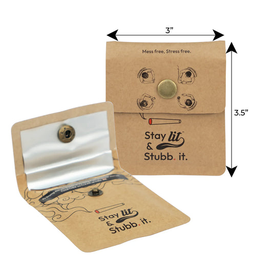 Stubb – Reusable Kraft Paper Portable Ashtray – Brown | Pack of 1