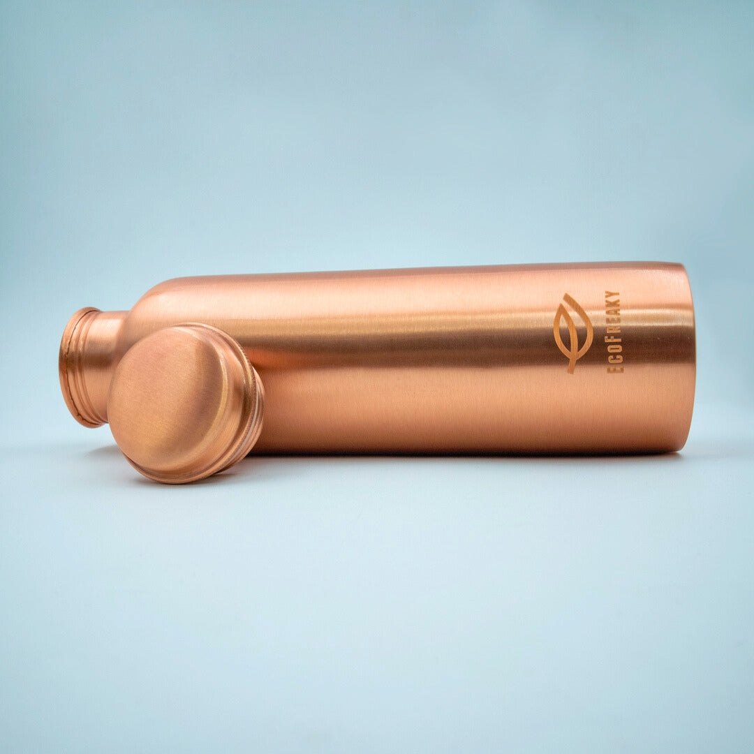 EcoFreaky Premium Copper Water Bottle (950ml) | Leak-Proof & BPA-Free | Ayurvedic Health Benefits | Enhances Immunity & Digestion | Ideal for Office & Travel - EcoFreaky