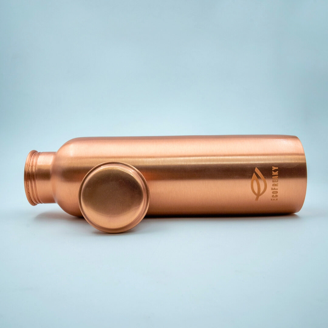 EcoFreaky Premium Copper Water Bottle (950ml) | Leak-Proof & BPA-Free | Ayurvedic Health Benefits | Enhances Immunity & Digestion | Ideal for Office & Travel - EcoFreaky