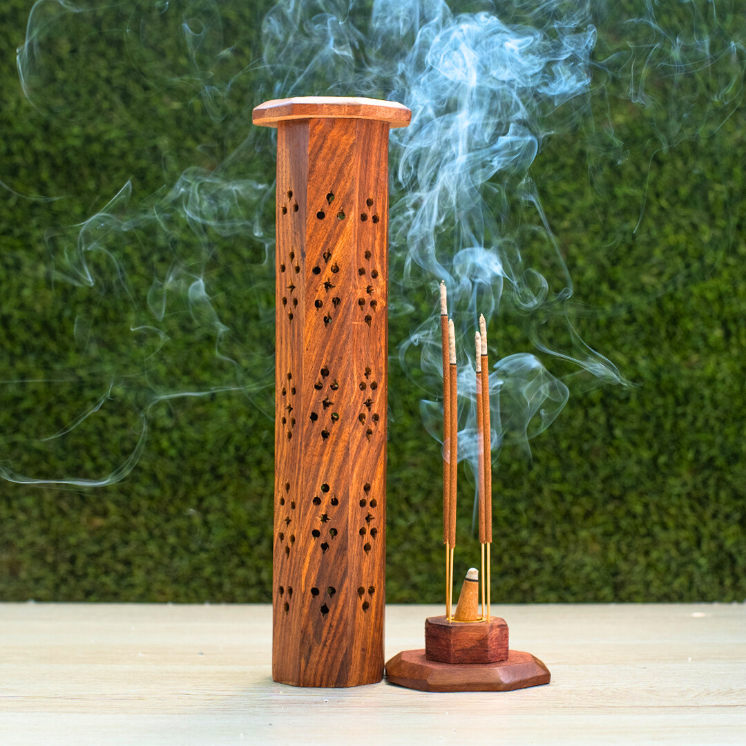 Traditional Wooden Incense Burner | Spiritual & Decorative Gift | Premium Aromatherapy Burner - EcoFreaky