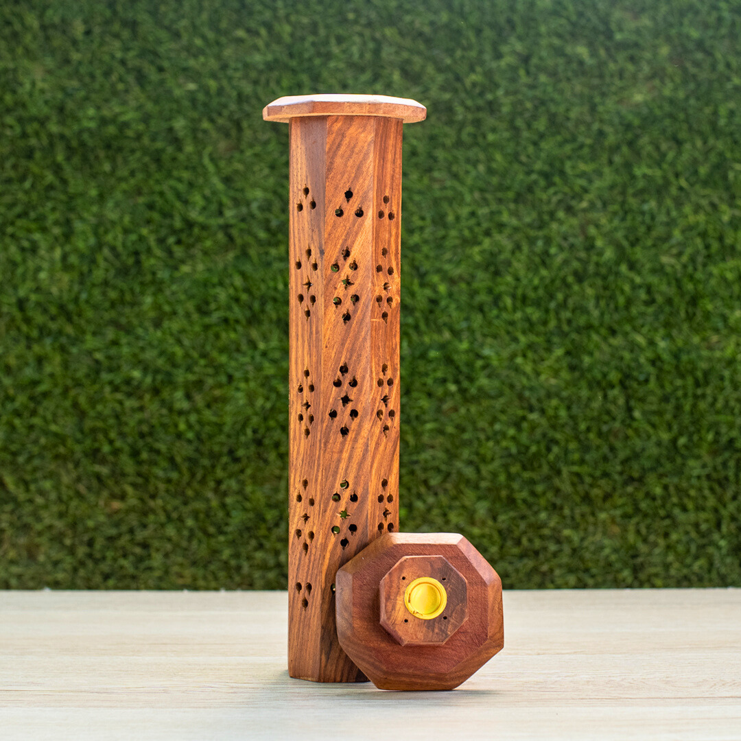 Traditional Wooden Incense Burner | Spiritual & Decorative Gift | Premium Aromatherapy Burner - EcoFreaky