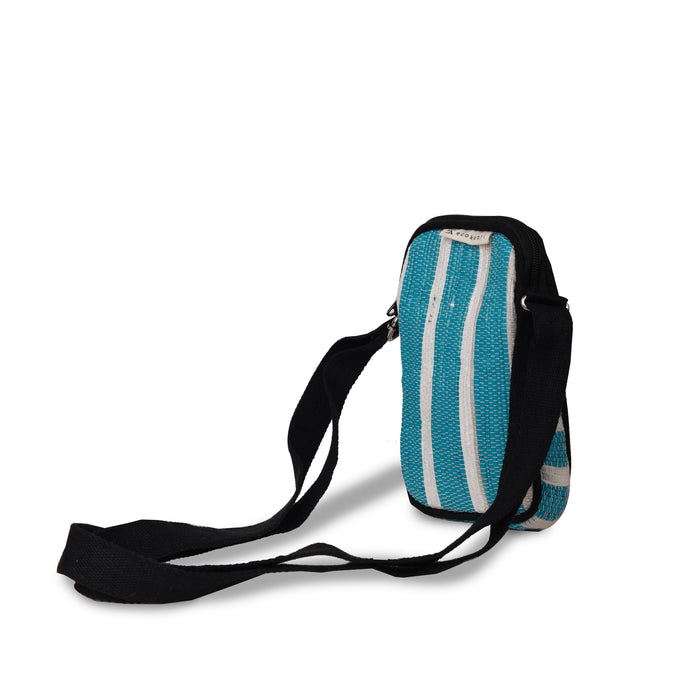 EcoKaari Upcycled Mobile Sling - Blue | For On-the-Go Minimalists - EcoFreaky