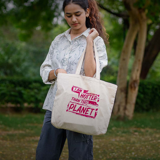 EcoFreaky Sustainable Quirky Tote Bags | Hotter Than Planet - EcoFreaky