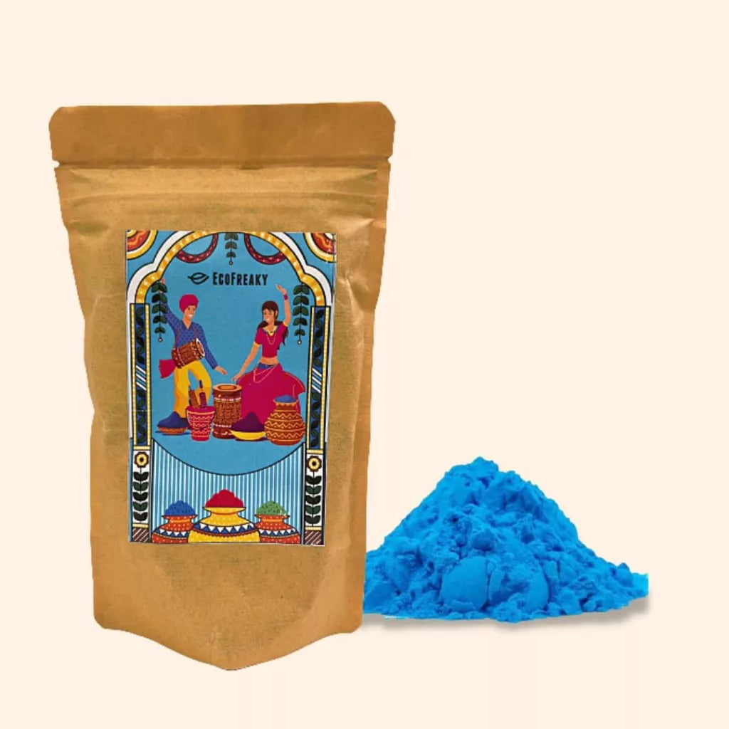 Ecofreaky's Upcycled Flower Holi Colors | Blue Color - EcoFreaky