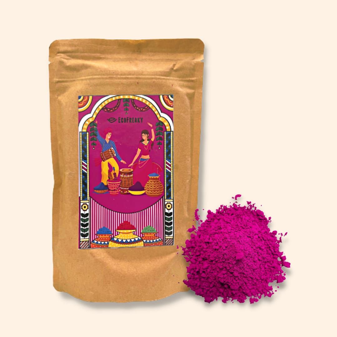 Ecofreaky's Upcycled Flower Holi Colors | Pink Color - EcoFreaky