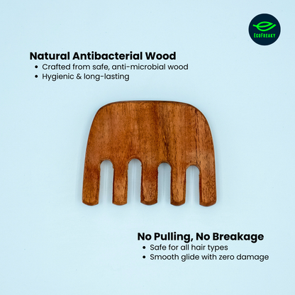 EcoFreaky Wooden Scalp Massager Comb for Hair Growth - EcoFreaky