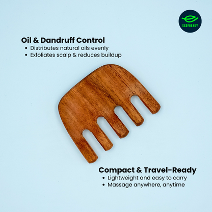 EcoFreaky Wooden Scalp Massager Comb for Hair Growth - EcoFreaky