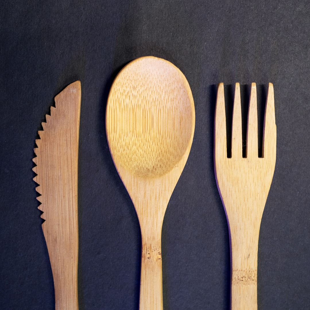 Bamboo Cutlery Set | Knife, Spoon & Fork - Eco-Friendly - EcoFreaky