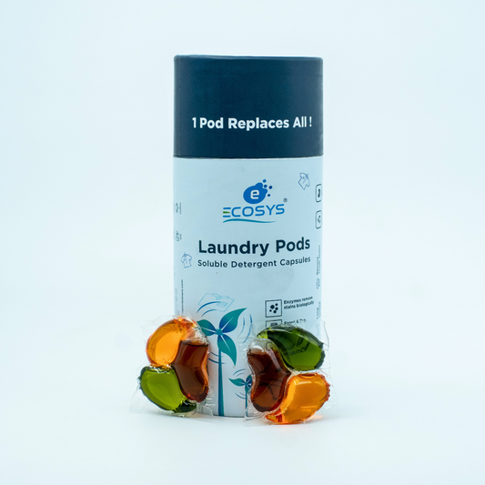 Eco Laundry Pods – All-in-One Detergent with Powerful Stain Removal, Brightening & Long-Lasting Fragrance