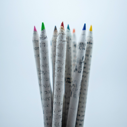 EcoFreaky Recycled Newspaper Colour Pencils | Pack of 10
