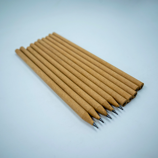 EcoFreaky Recycled Paper Pencils – Kraft Brown & Classic White