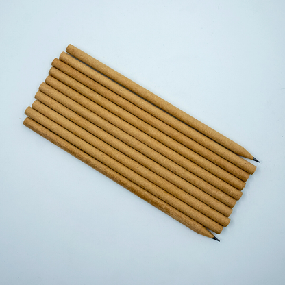 EcoFreaky Recycled Paper Pencils – Kraft Brown & Classic White