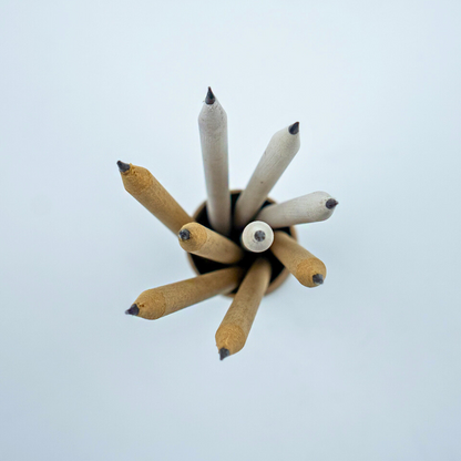 EcoFreaky Recycled Paper Pencils – Kraft Brown & Classic White
