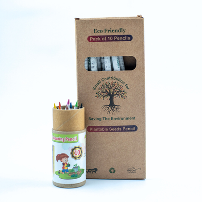 Eco-Friendly Coloring Pencil Set | Seed & Recycled Newspaper Pencils | Non-Toxic & Safe for Kids