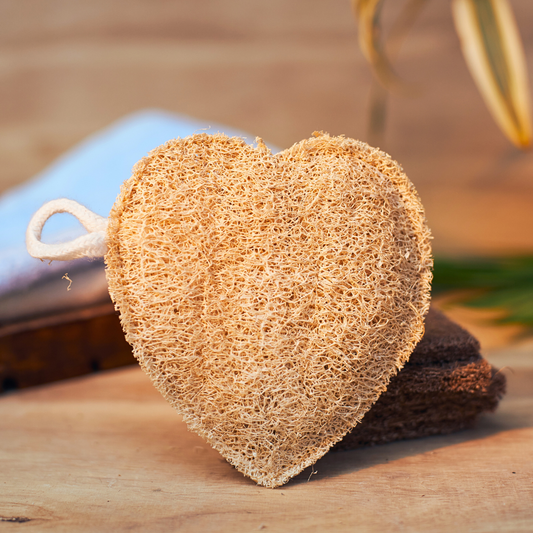 EcoFreaky Natural Loofah Scrubber – 100% Plant-Based Body Exfoliator | Biodegradable Bath Sponge (Heart, Round, Oval, Square, Rectangle)