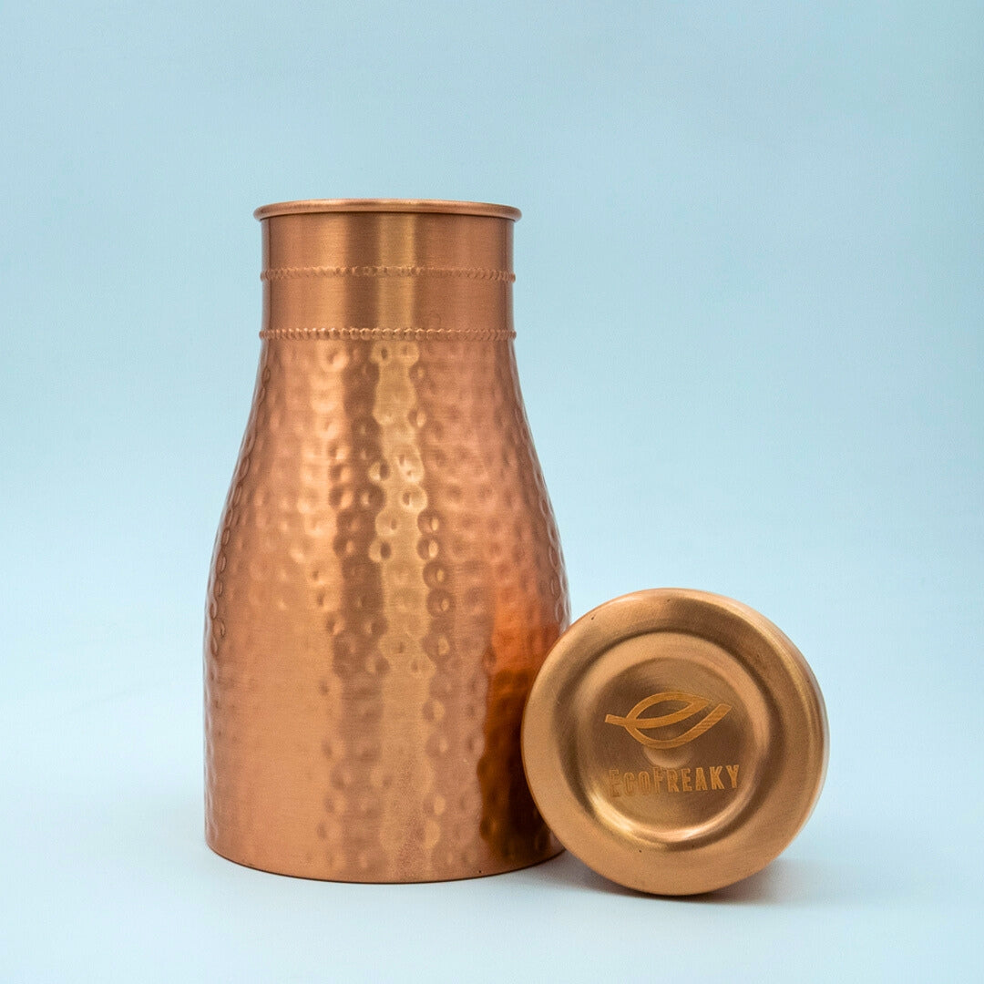 EcoFreaky Copper Water Pot (1L) 🌿| Leak-Proof & BPA-Free | Ayurvedic Benefits | Boosts Immunity & Digestion | Office, Home & Gym Friendly - 4Ce2B7
