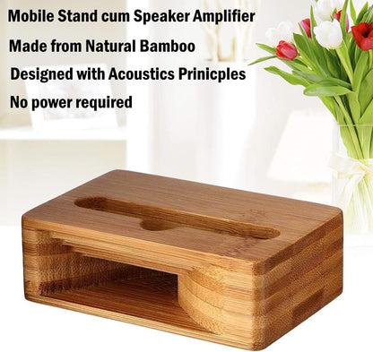 Ecofreaky Bamboo Speaker & Phone Stand – Amplify Naturally! - 4Ce2B7