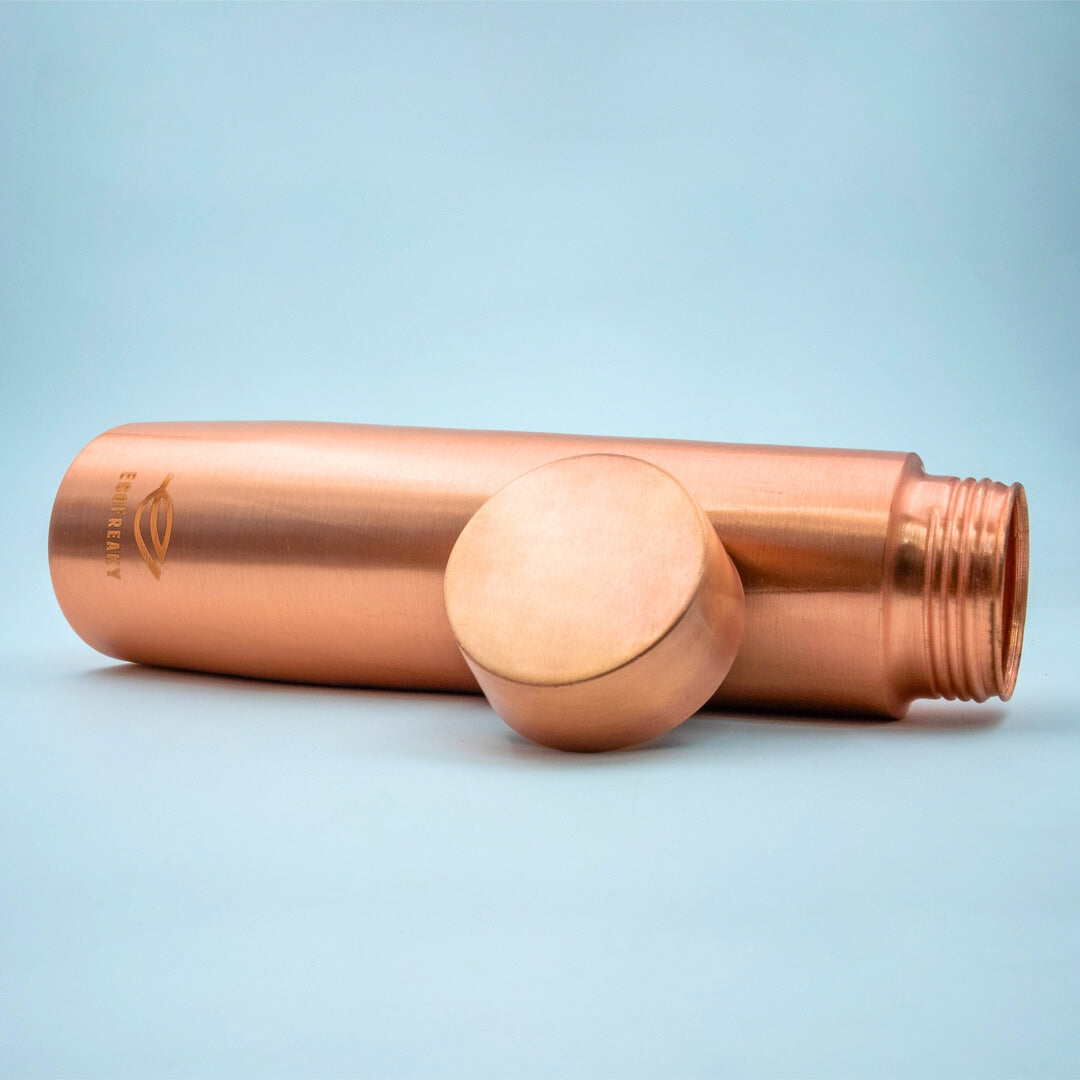 EcoFreaky Tower Pure Copper Bottle (950ml) | Leak-Proof & BPA-Free | Ayurvedic Benefits | Boosts Immunity & Digestion | Office & Travel Friendly - 4Ce2B7