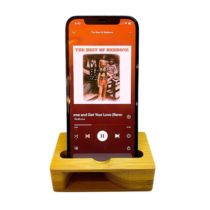 Ecofreaky Bamboo Speaker & Phone Stand – Amplify Naturally! - 4Ce2B7