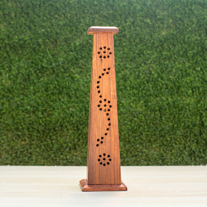 Handcrafted Wooden Tower Incense Holder – Elegant & Functional Aromatherapy Burner - EcoFreaky