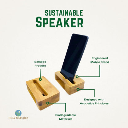 Ecofreaky Bamboo Speaker & Phone Stand – Amplify Naturally! - 4Ce2B7