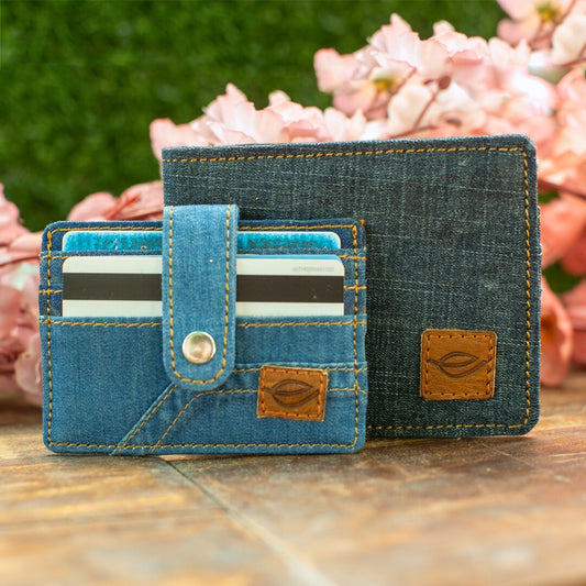 EcoFreaky Classic Vegan Denim Wallet | Unisex | FREE CARD HOLDER - 4Ce2B7