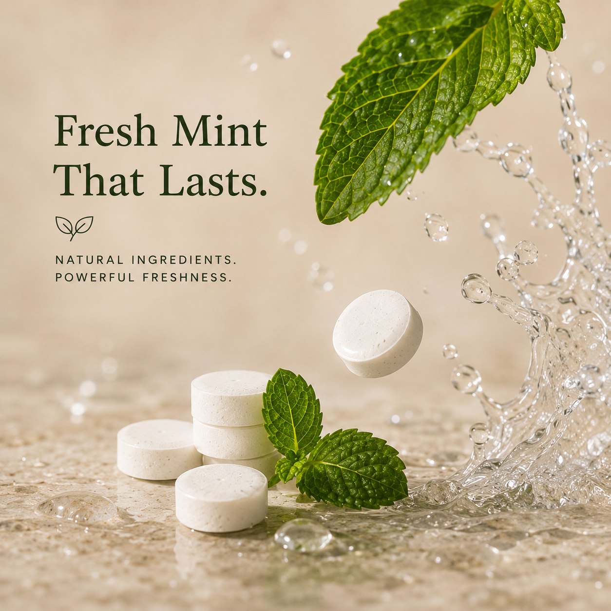 Bristlo Mint Toothpaste Tablets | Plastic-Free & Travel-Friendly Toothpaste Tabs