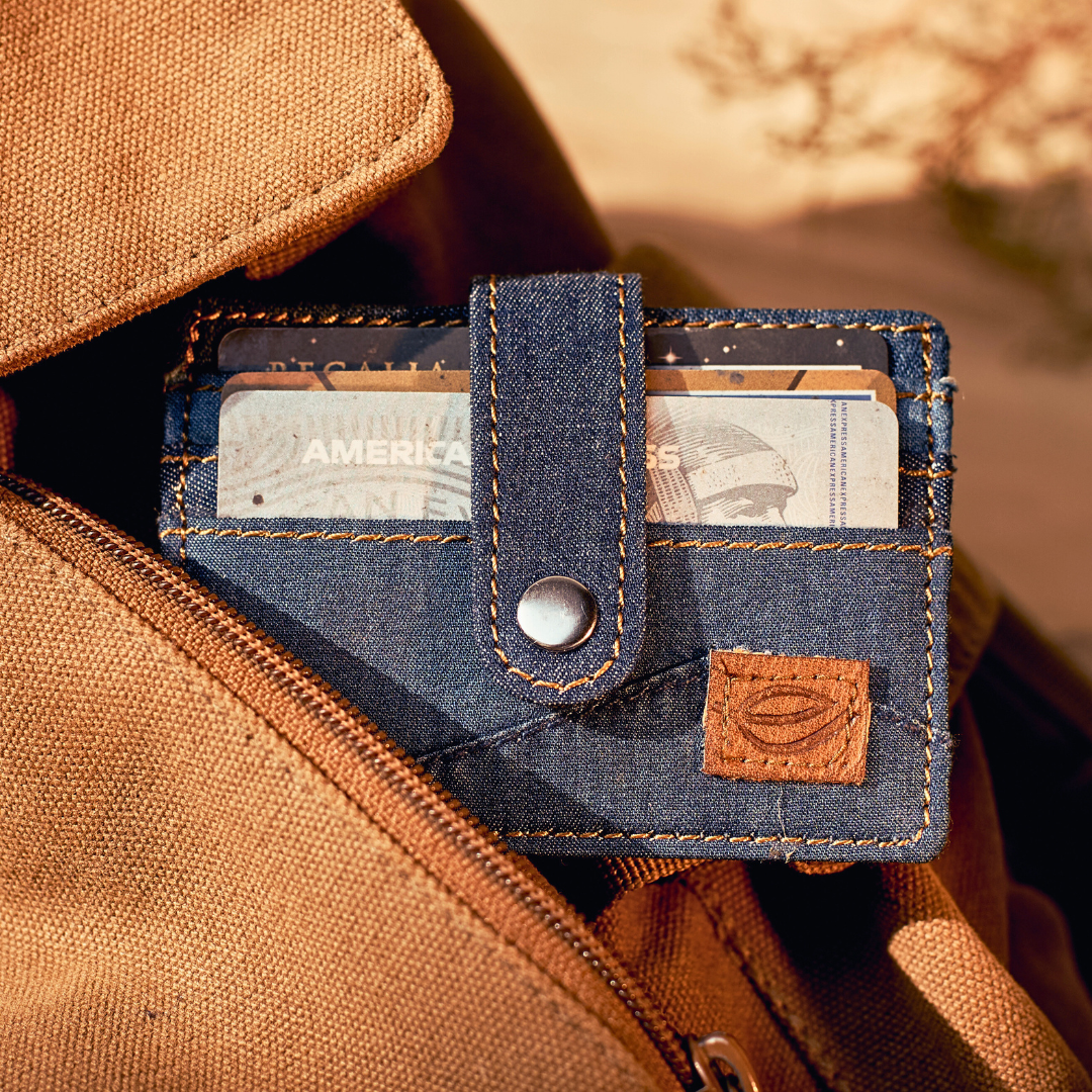 Vegan Denim Cardholder | Unisex Vegan Cardholder